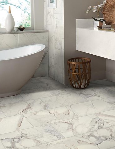 Bathroom Porcelain Marble Tile - CM Floor Covering Inc in  Stockton, CA