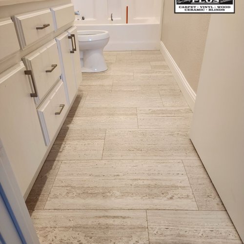 SPC in bathroom - CM Floor Covering Inc in Stockton, CA